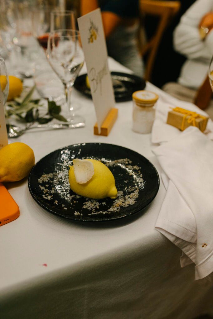 dessert trompe l'oeil citron mariage bordeaux